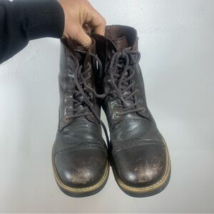 Steve Madden Men Brown Leather combat Boots
